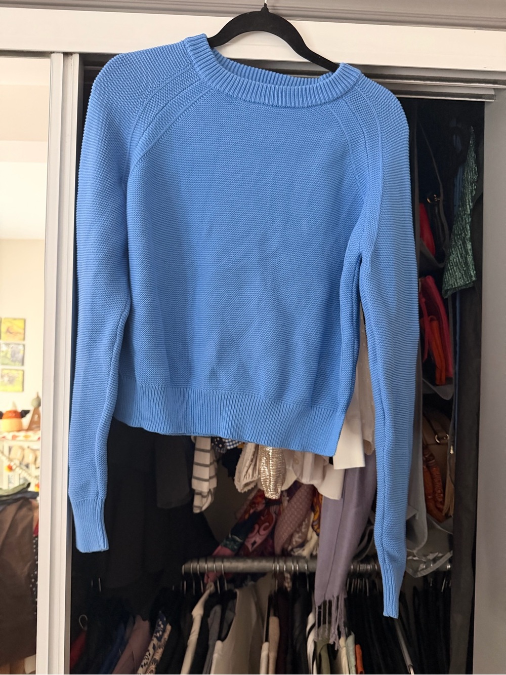 French Connection Sky Blue Crewneck Sweater